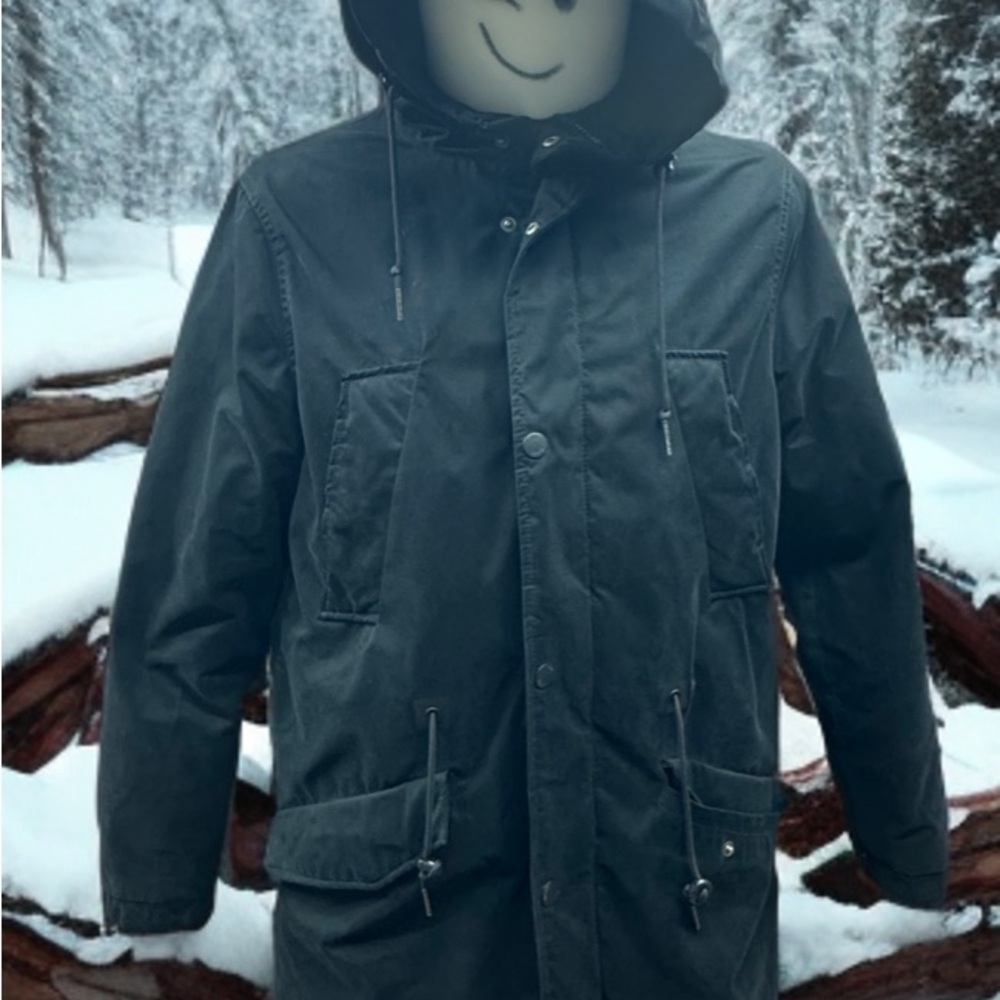 H&M Divided M54 Hooded Winter Uniform Parka Jacket black Men’s Small